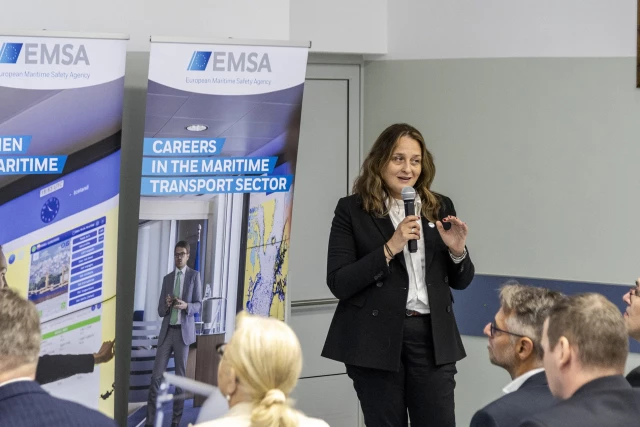 Dominika Łempicka-Fichter podczas otwarcia EMSA Open Day