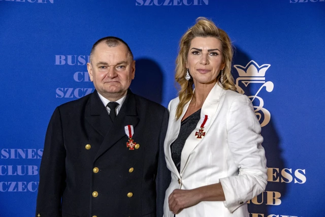 Rektor PM Wojciech Ślączka i Aleksandra Turbaczewska 