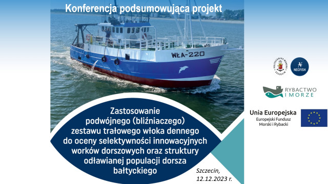 Konferencja Dorsze III - plakat z kutrem biorącym udział w projekcie