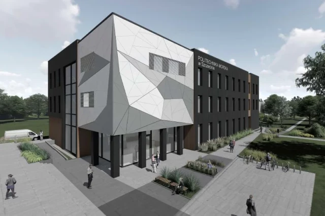Wizualizacja projektowa głównego budynku POSRM