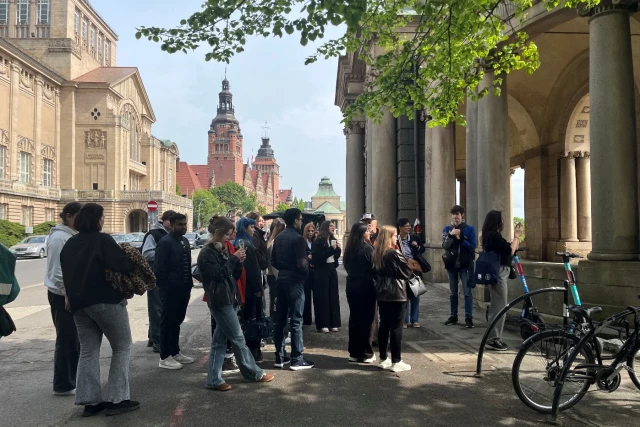 Uczestnicy spotkania zwiedzają Szczecin