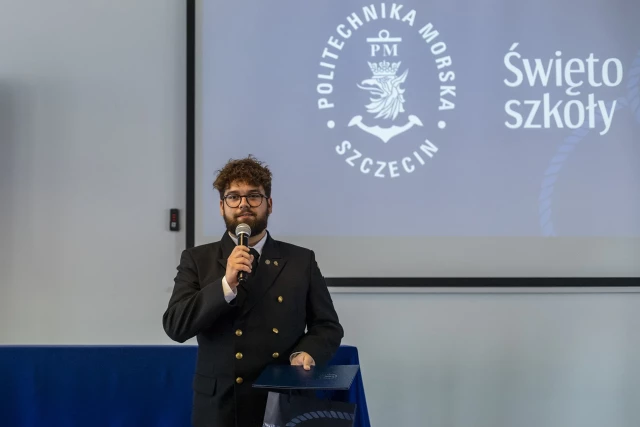 Student Michał Hajduk, laureat nagrody specjalnej.