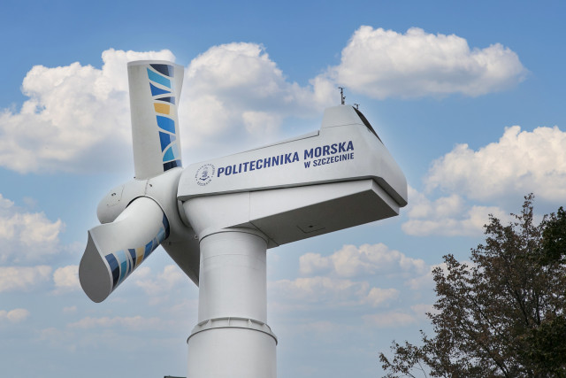 Gondola i łopaty szkoleniowej turbina wiatrowej PM