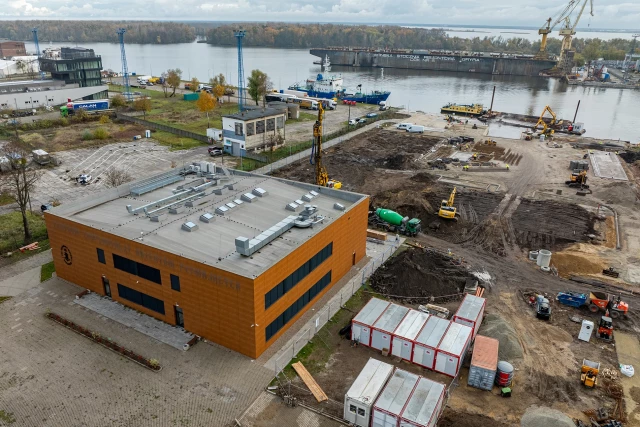 Plac budowy POSRM, listopad 2024 - widok z drona