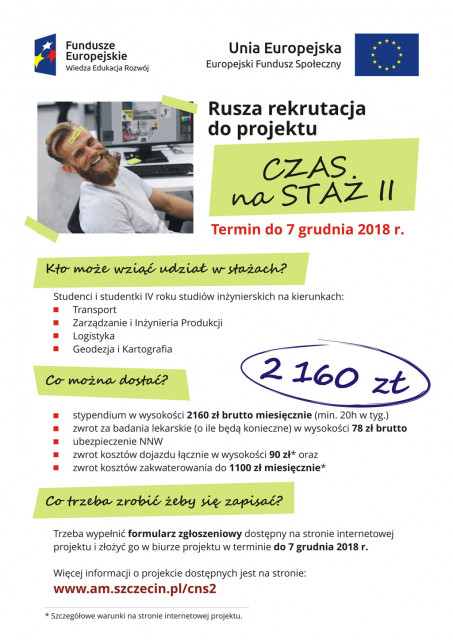 "Czas na staż II” - plakat