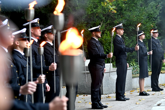 "Those who did not return from the sea" commemoration ceremony at the Szczecin Central Cemetery.