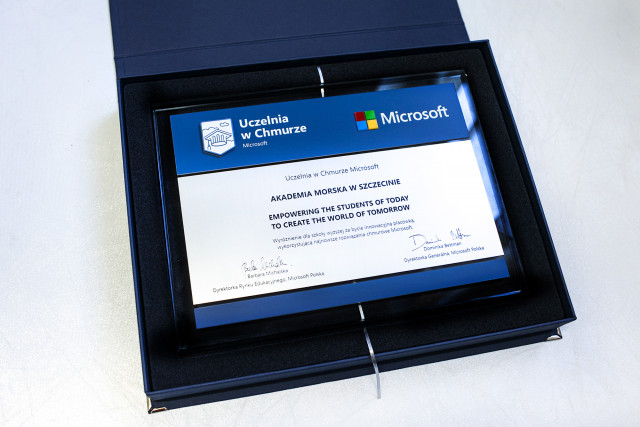 Award " University in the Microsoft Cloud" granted to MUS