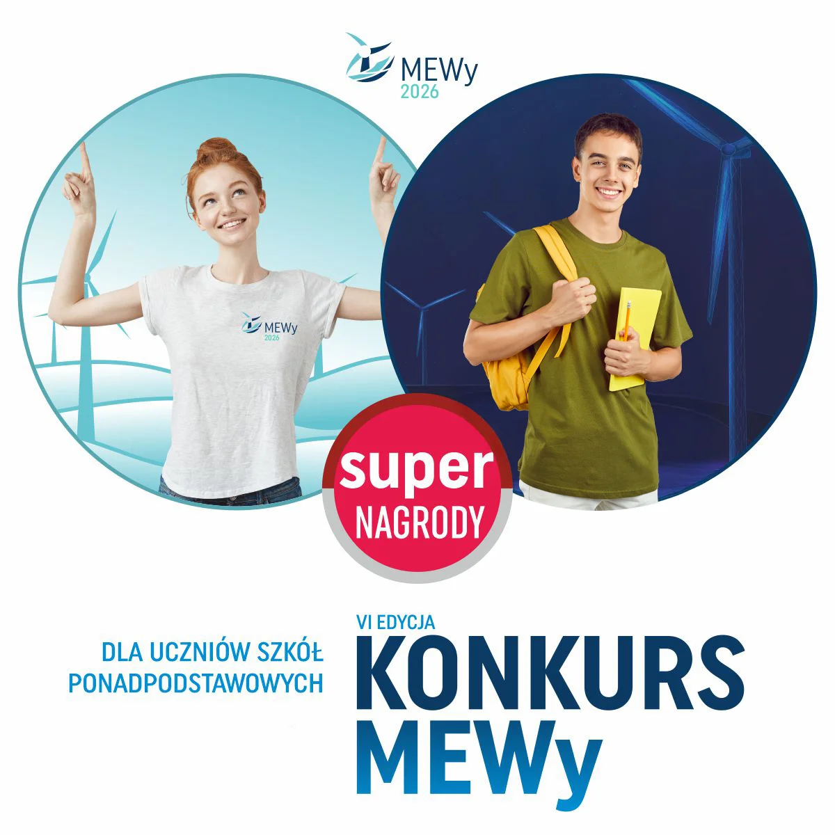 Konkurs MEWy 2026 grafika dwoje uczniów