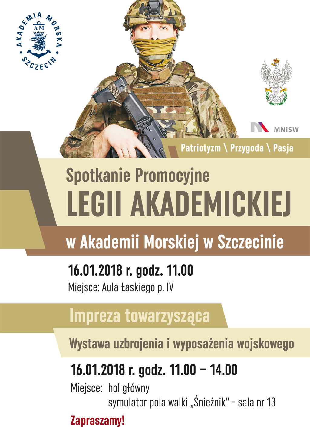 Zaproszeni do Legii Akademickiej - grafika