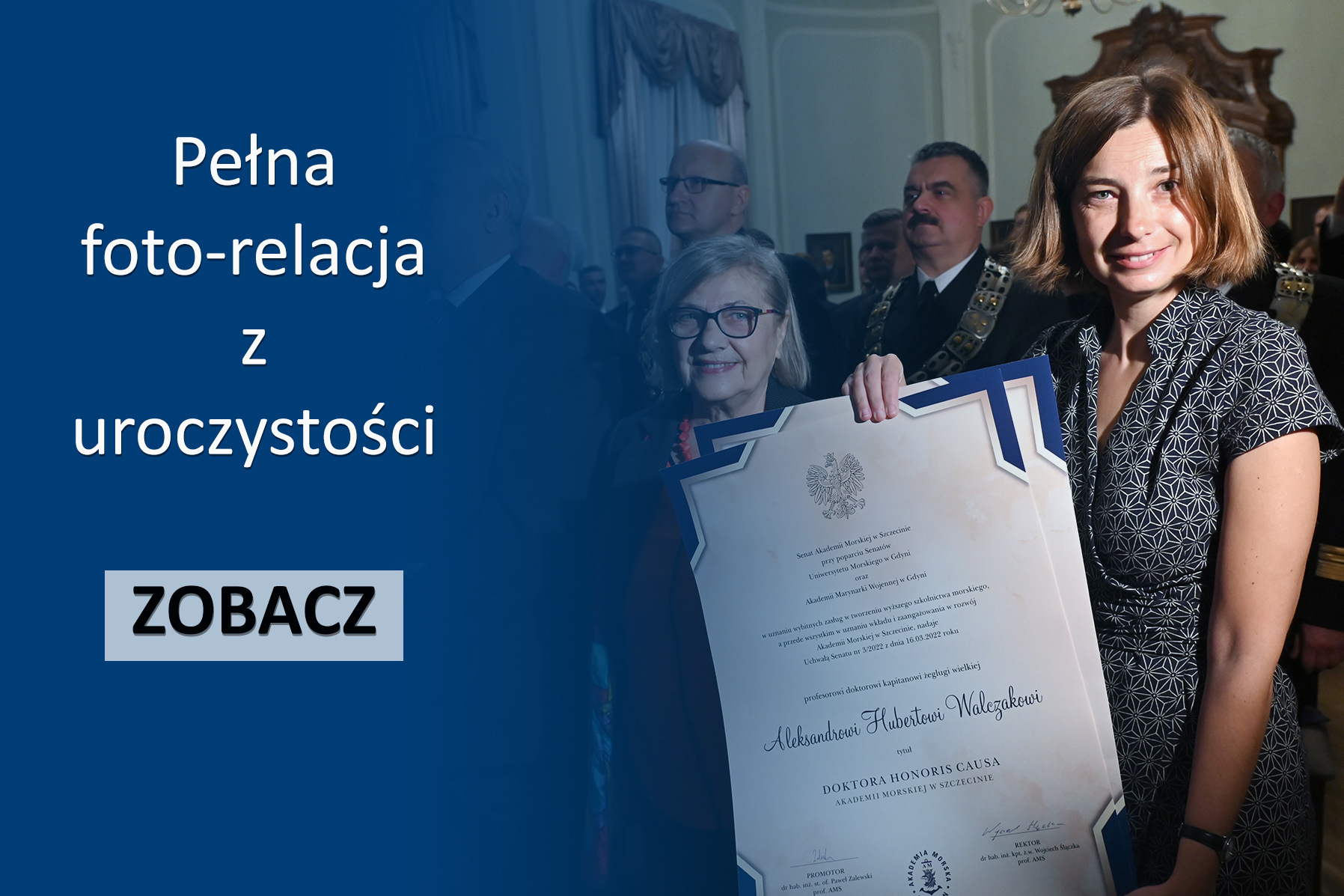 Zobacz pełną foto-relacje z  uroczystości nadania prof. Aleksandrowi Walczakowi tytułu doktora honoris causa AMS 