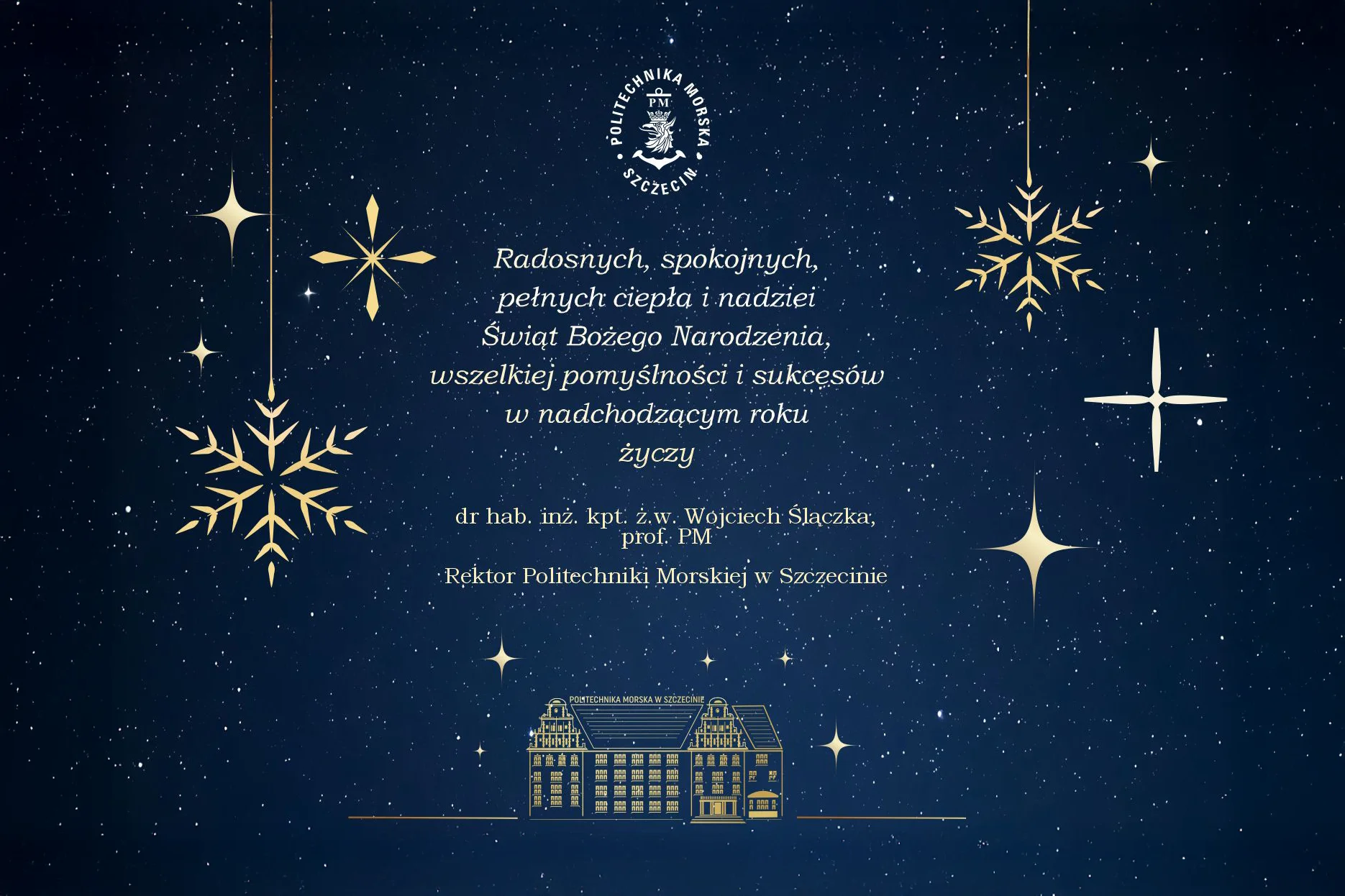 Życzenia świąteczne i noworoczne JM Rektora PM