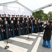 Występ Chóru PM podczas uroczystości inauguracji roku akademickiego na Politechnice Morskiej w Szczecinie