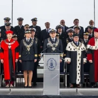 Trybuna honorowa podczas uroczystej inauguracji roku akademickiego na Politechnice Morskiej w Szczecinie