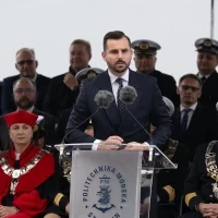 Bartosz Brożyński, Wicewojewoda zachodniopomorski  przemawia podczas uroczystej inauguracji roku akademickiego na Politechnice Morskiej w Szczecinie