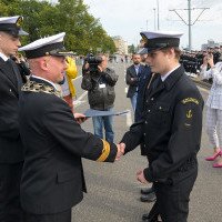 Wręczenie listów gratulacyjnych studentom Politechniki Morskiej w Szczecinie