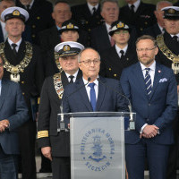 Jerzy Sołtysiak, Zachodniopomorski Wicekurator Oświaty przemawia podczas inauguracji roku akademickiego Politechniki Morskiej w Szczecinie