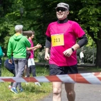 Uczestnik "Biegu dla Marty"