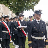Poczet Sztandarowy Politechniki Morskiej w Szczecinie podczas uroczystości zmiany nazwy uczelni