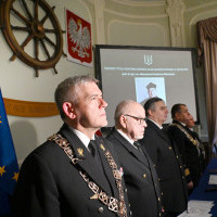 Rektorzy uczelni morskich na uroczystości nadania prof. Aleksandrowi Walczakowi tytułu doktora honoris causa Akademii Morskiej w Szczecinie