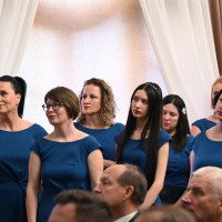 Chór Akademii Morskiej na uroczystości nadania prof. Aleksandrowi Walczakowi tytułu doktora honoris causa AMS