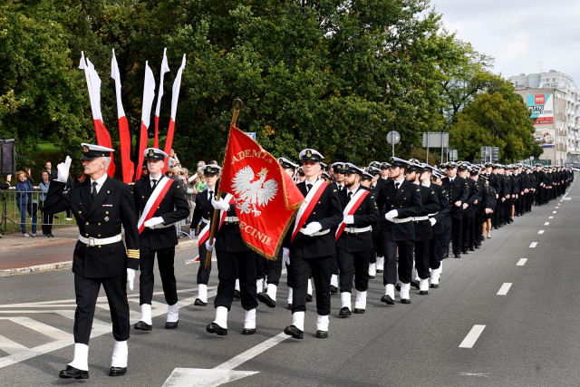 Poczet Sztandarowy Kompania Honorowa Akademii-Morskiej-w-Szczecinie inauguracja