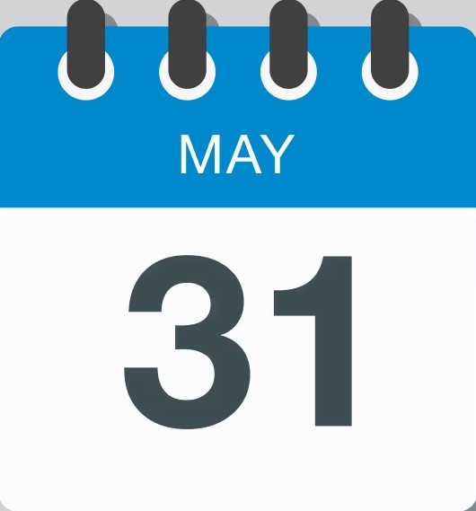 31st May Calendar Card 31st May Calendar Card