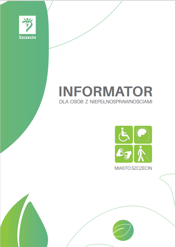 okładka informator dla osób z niepełnosprawnością wydany przez miasto szczecin