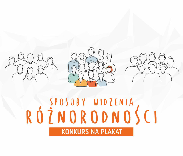 Grafika nawiązująca do konkursu "Różnorodność" przedstawiająca grupę ludzi 