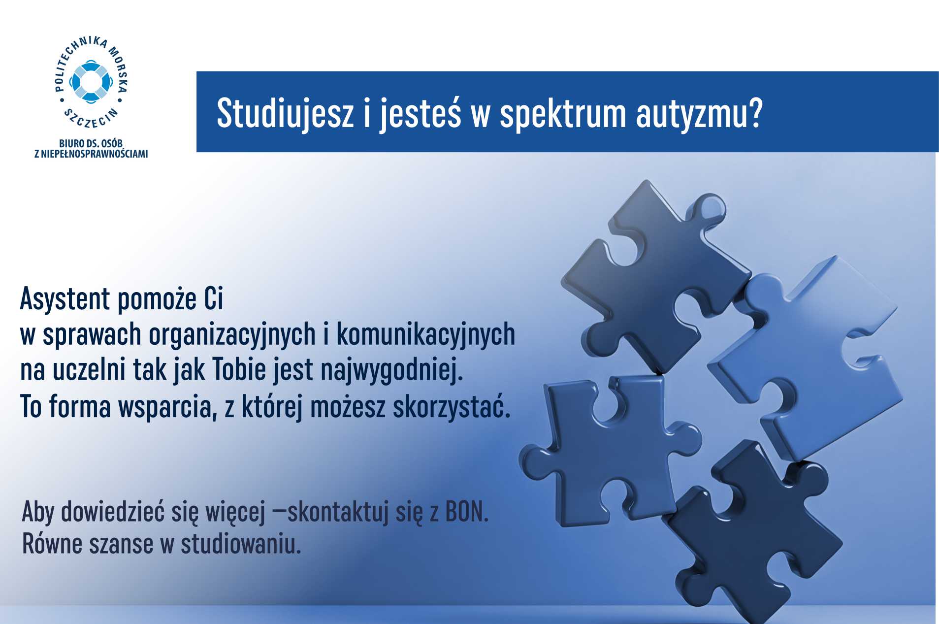  Wsparcie asystenta dla studentów w spektrum autyzmu