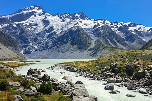 Widok na Górę Cooka (3724 m n.p.m.), najwyższy szczyt Nowej Zelandii