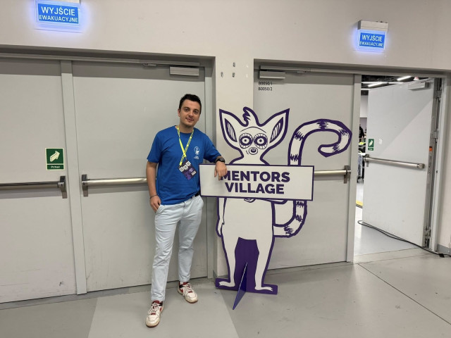 Opiekun Koła Oskar Desecki w roli mentora 