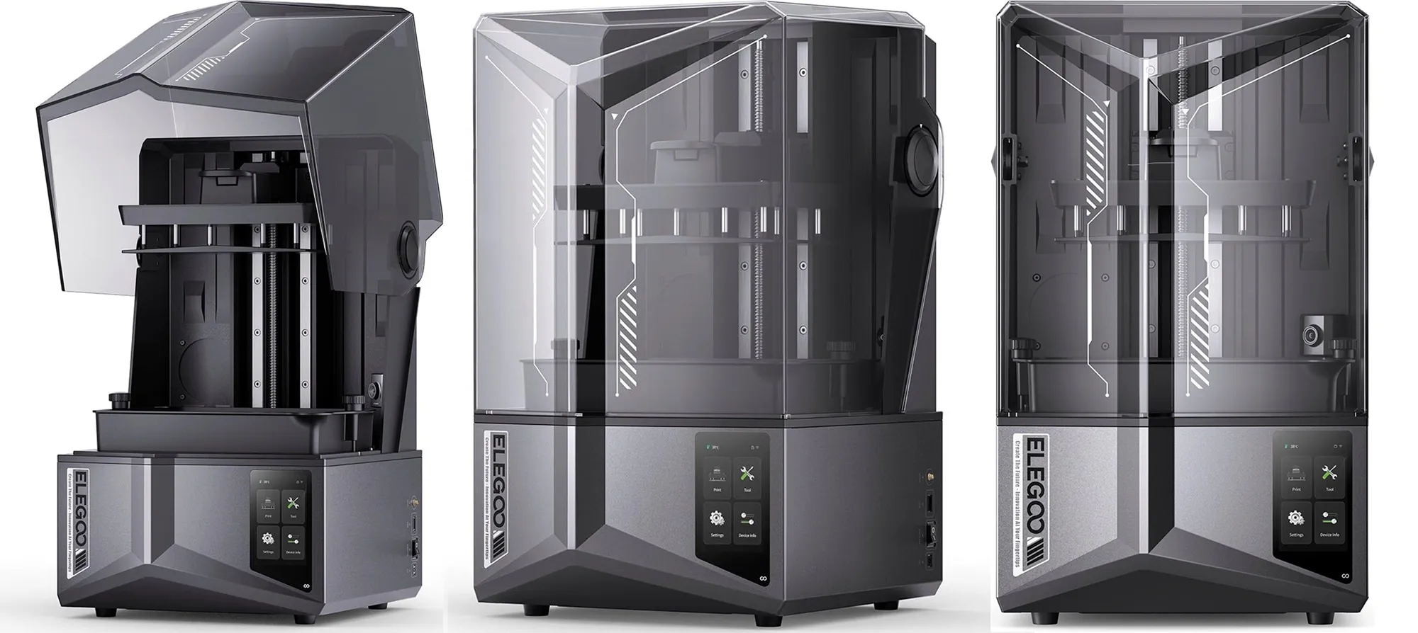 Elegoo Saturn 4 Ultra w trzech rzutach