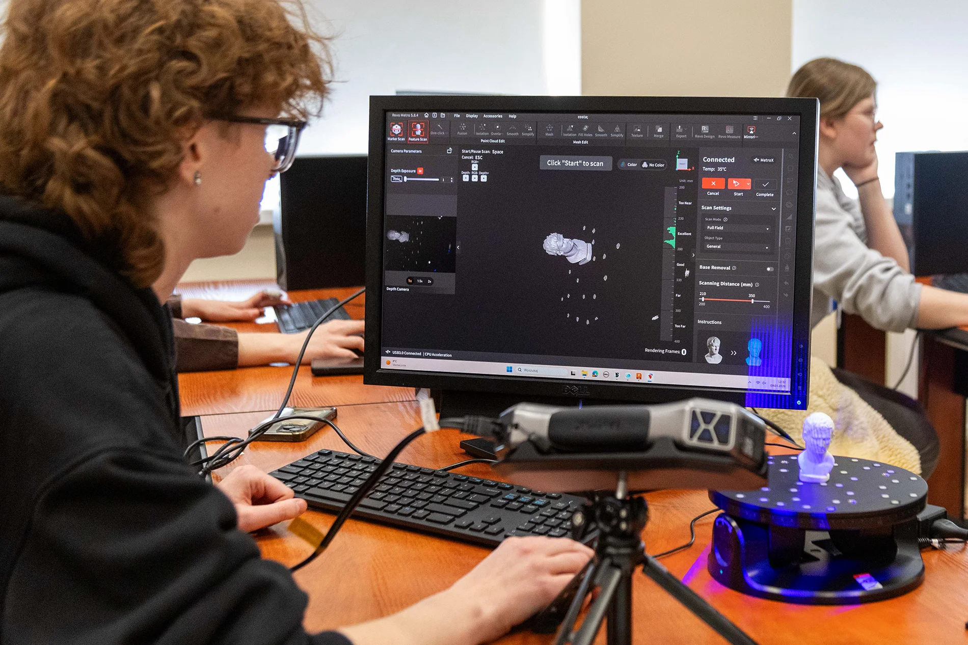 Studencki kierunki inżynieria modelowania przestrzennego podczas zajęć ze skanu 3D