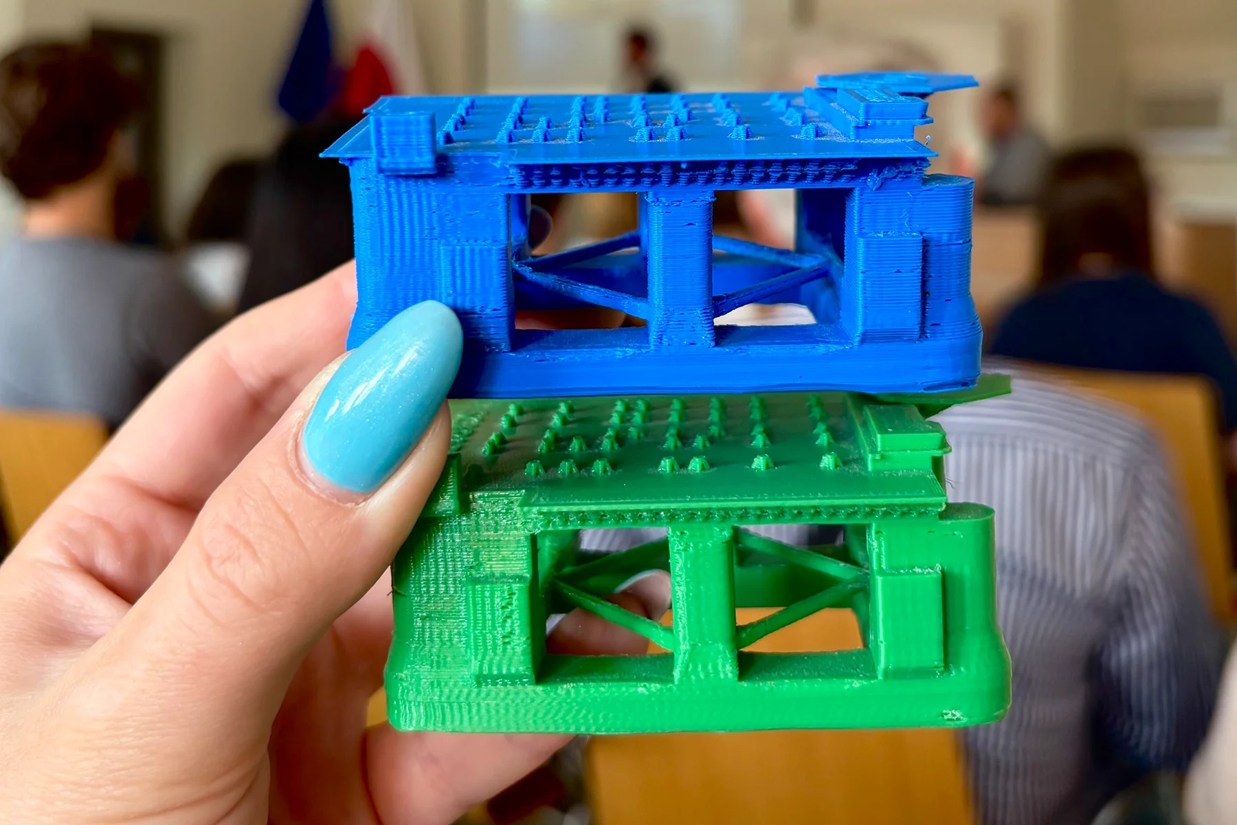 Element wydrukowany na drukarce 3D w zbliżeniu
