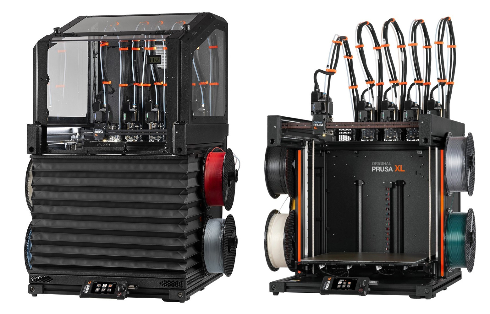  drukarka 3d Prusa XL Enclosure w dwóch ujęciach