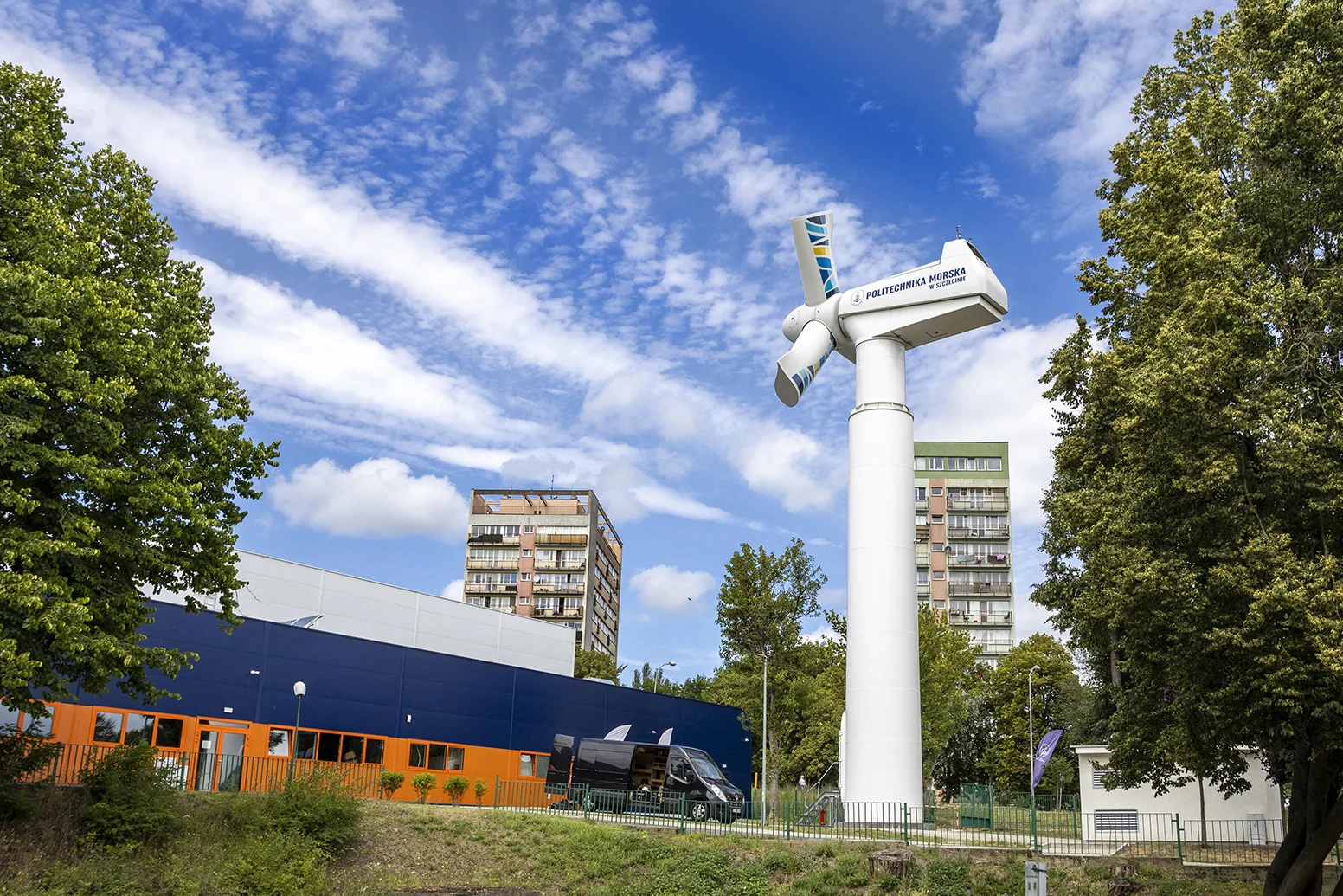 Szkoleniowa turbina wiatrowa na Wydziale Mechanicznym Politechniki Morskiej w Szczecinie