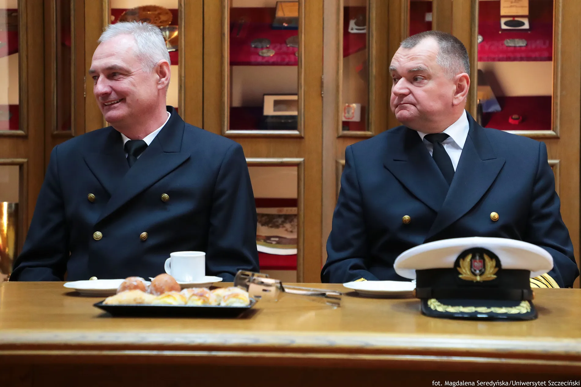 Waldemar Kostrzewa i Rektor PM Wojciech Ślączka