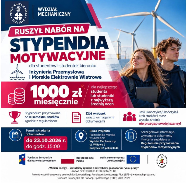 Plakat naboru na stypendium motywacyjne