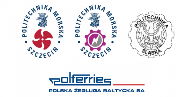 POLITECHNIKA MORSKA+POLITECHNIKA ŚLĄSKA+POLFERRIES - loga