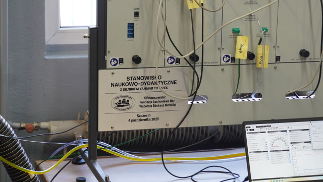 Nowe stanowisko naukowo-dydaktyczne w Laboratorium Siłowni Okrętowych, fot. Tomasz Kwiatkowski