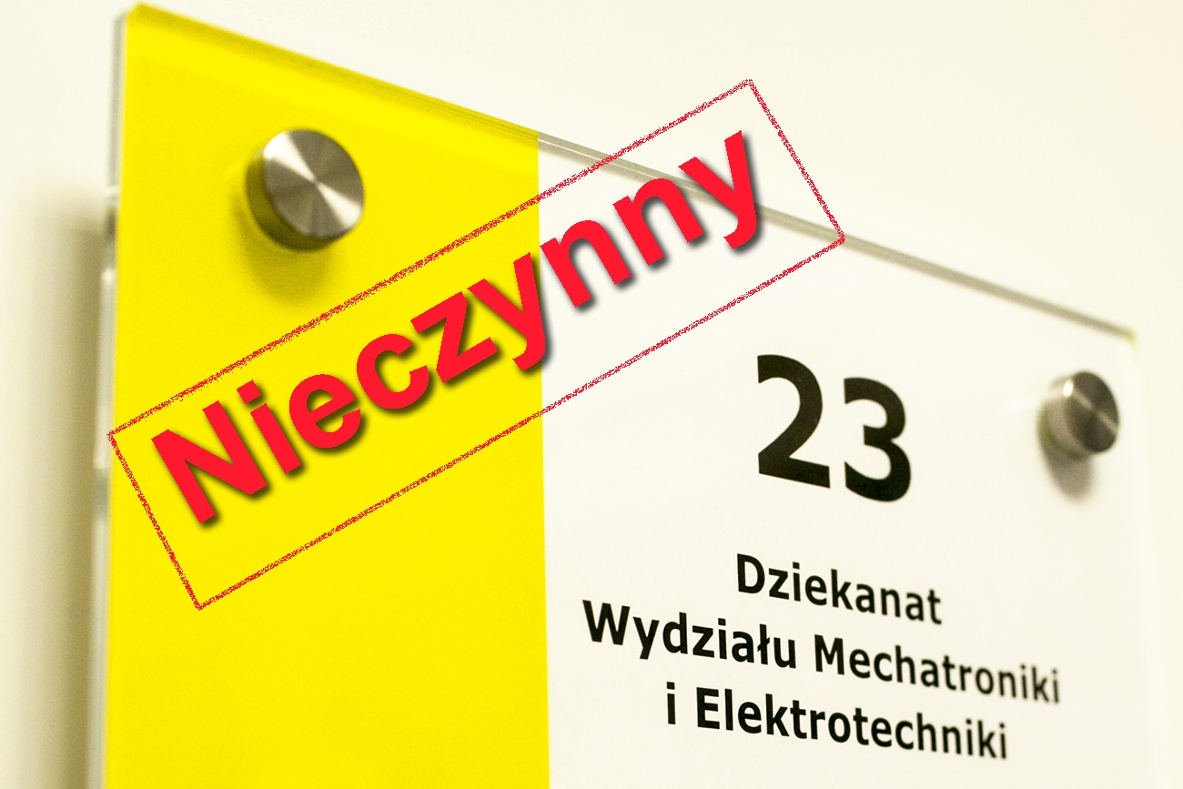 Dziekanat WMiE nieczynny