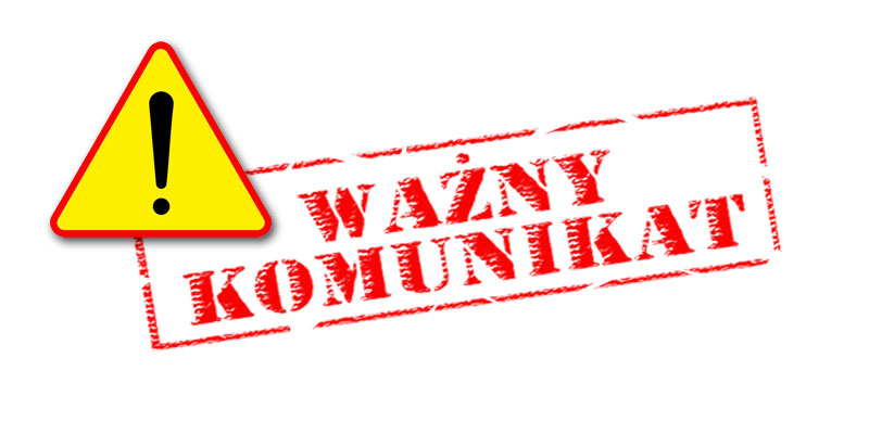 Ważny komunikat - grafika