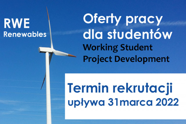 RWE Renewables - oferta pracy dla 3 studentów