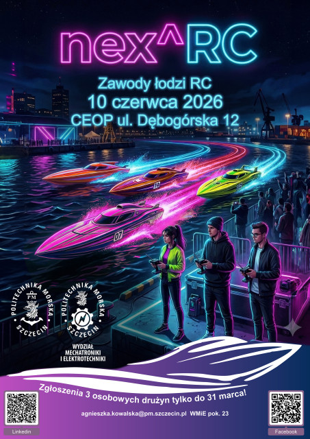 Plakat zapraszający na zawody łódek RC