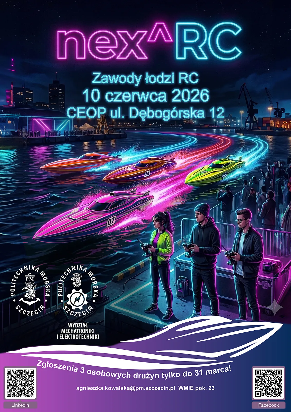 Plakat zapraszający na zawody łódek RC