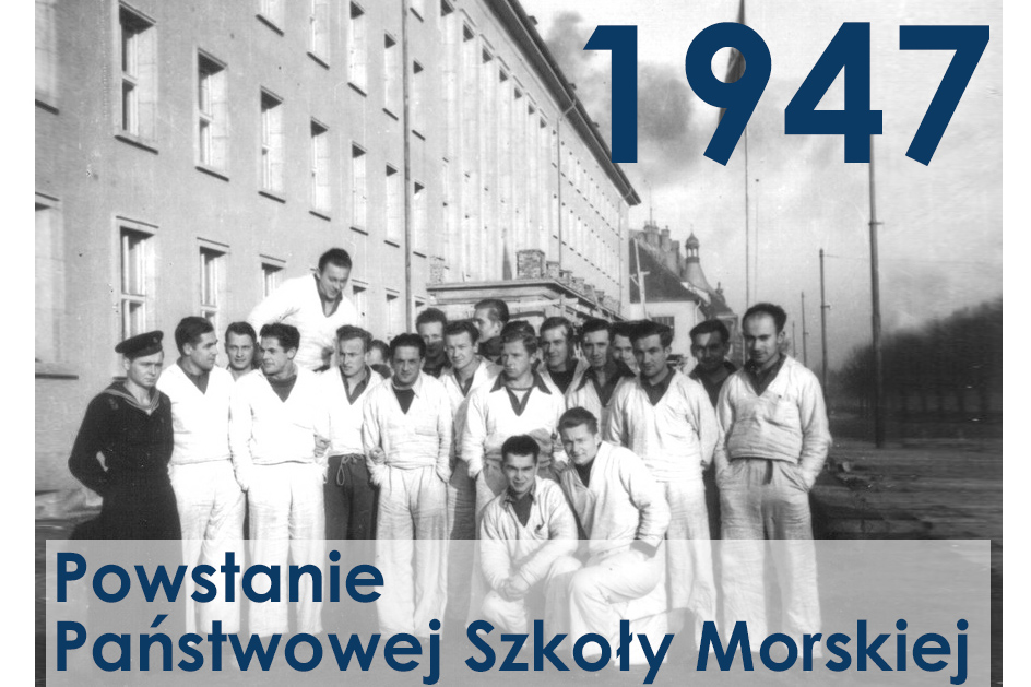 Studenci Państwowej Szkoły Morskiej w Szczecinie 1949r.