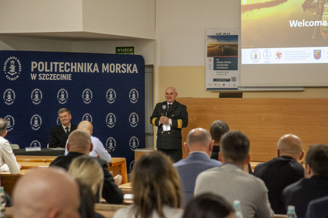 Opening ceremony  speech of MTE 2024 Conference given by Dean of MUS Faculty of Navigation - Paweł Zalewski, PhD, DSc., Chief officer, MUS Pofessor