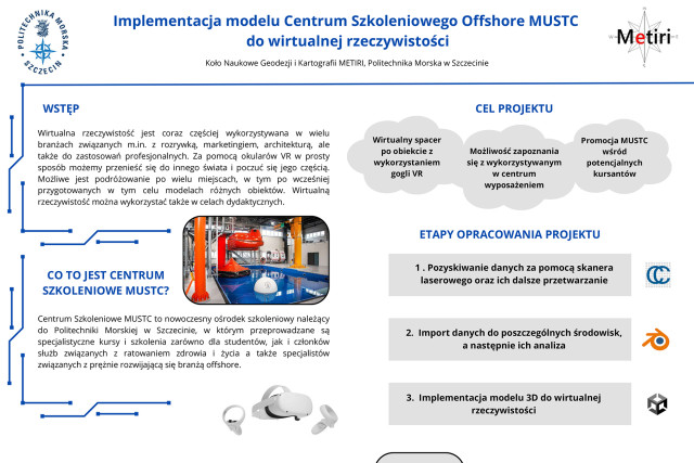 Implementacja modelu Centrum Szkoleniowego Offshore MUSTC do wirtualnej rzeczywistości - zarys projektu