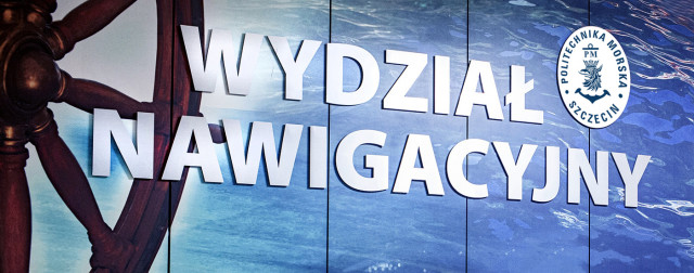 Wydział Nawigacyjny PM w Szczecinie - napis