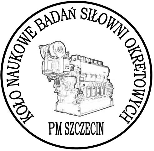 Logo Koła Naukowego Badań Siłowni Okrętowych na Wydziale Mechanicznym Politechniki Morskiej w Szczecinie